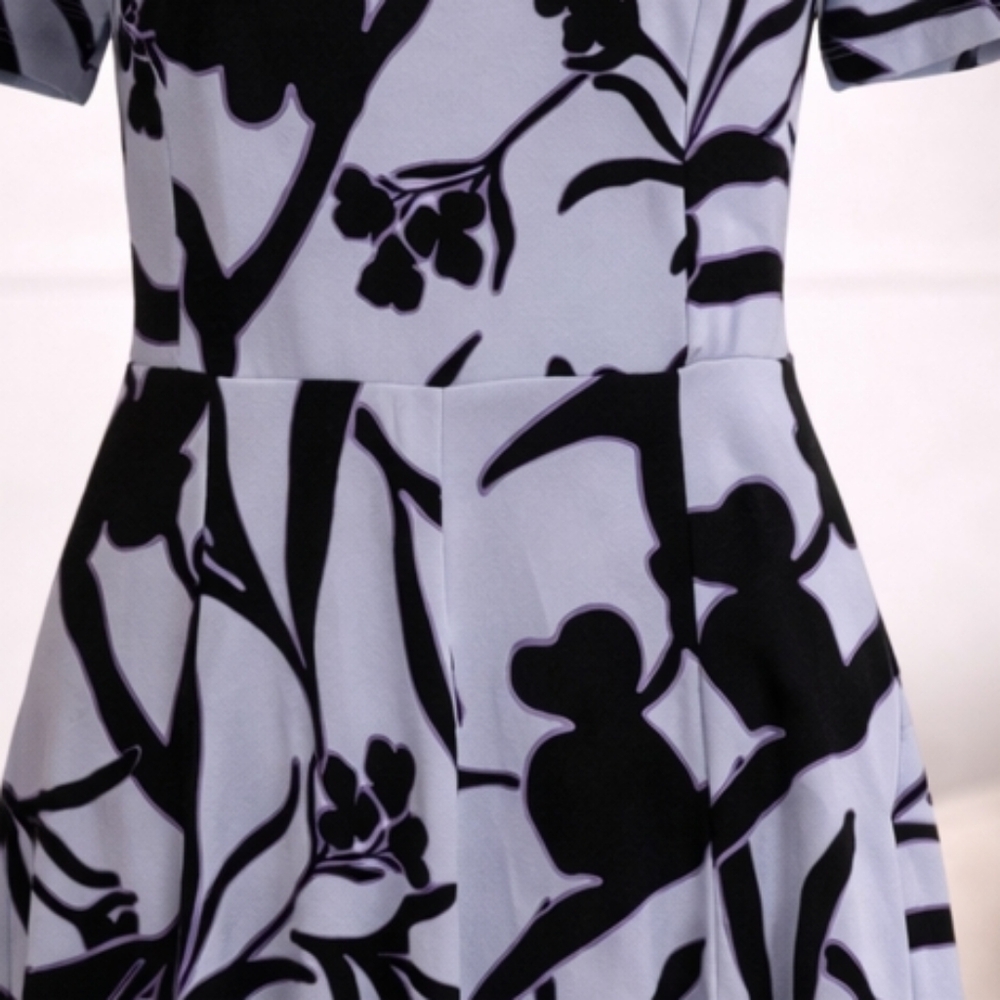 Ann Taylor Factory Floral Knit Dress Short Sleeve - Picture 3 of 4